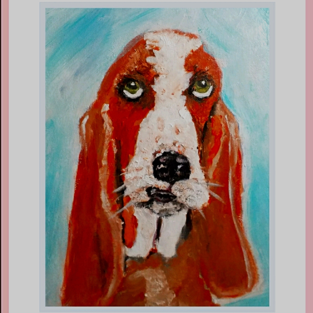 Basset "Charlie"   🐕  Canvas Art
